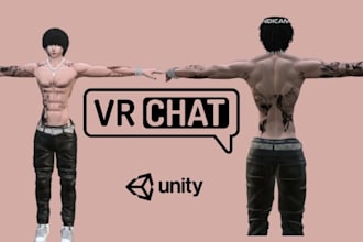 create and rig vrchat avatar, vr chat avatar, vtuber model, vrc avatar, vrm