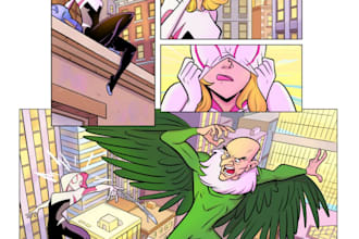 create a dynamic comic page in any genre
