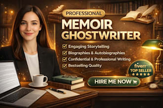 ghostwrite your nonfiction book or memoir biography and autobioraphy