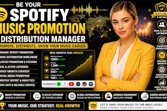 be your spotify music promotion, distribution and artist manager