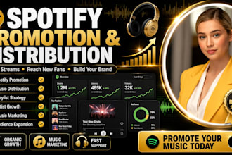 be your spotify music promotion and distribution manager