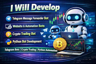build automation website bot telegram chatbot arbitrage bot for crypto marketing