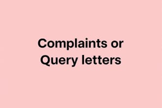 write a clear, professional complaint or formal letter