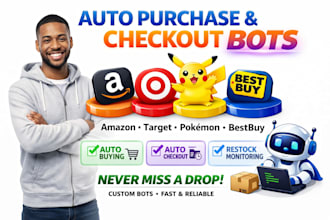 build auto buying, shopping, and monitoring bots for ecommerce websites