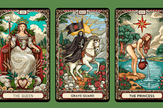card game tarot deck oracle card illustration board game playing cards