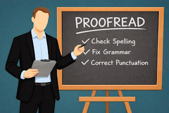 proofread and correct grammar, spelling, and punctuation