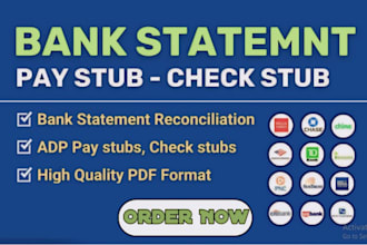reconcile bank statement PDF to editable format