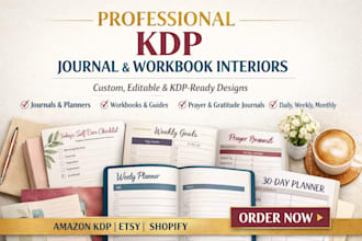 do kdp printable and editable journals design workbook design journal formatting