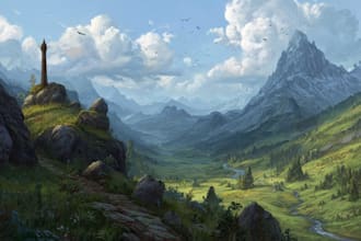 create digital art and background illustration for you