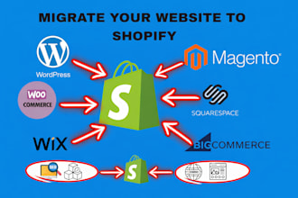 migrate wordpress to shopify store, wix website migration, square to shopify SEO