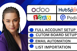 setup odoo crm hubspot zoho crm podio monday crm and automation and workflow
