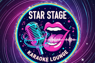 design a fun and energetic karaoke logo for your brand