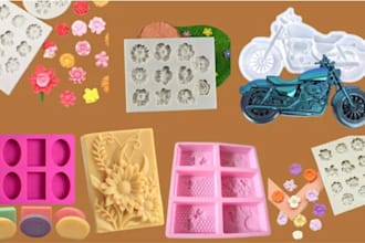 mold design, injection mold, silicone mold, plastic design, soap, cake, resin