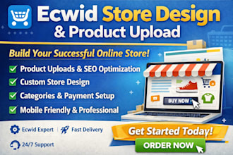 upload product listing on ecwid ecommerce store website design expert