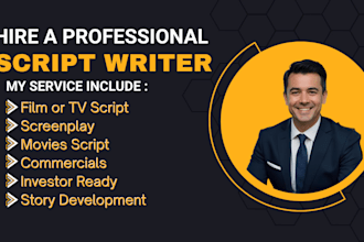 create scripts for youtube tiktok short films or ads screenwriting movie scripts