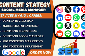 social media manager content marketing strategy instagram tiktok SEO blog growth