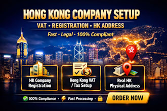 handle your hong kong vat, company registration, provide a hk physical address
