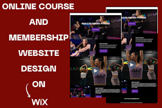 design wix online course website, design wix membership, wix coaching website