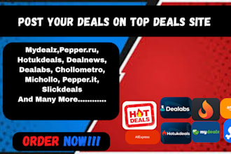 post your deals on mydealz,dealabs,peppers,chollometro,slickdeals and hotukdeals