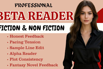 beta read fiction and non fiction historical manuscript critique fantasy novel