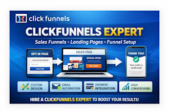 be your clickfunnels expert, clickfunnels sales funnel and landing page