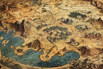 make fantasy map illustration