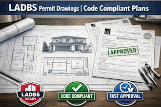 design code compliant permit drawings for los angeles building department