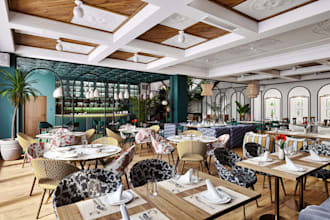 remodel3drestaurant,rooftop lounge,hangout cafe,coffee shop,furniture layout,skp