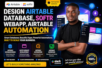 design airtable database, softr webapp, airtable automation, airtable interface