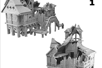 do 3d terrain miniature,3d ttrpg medieval village,3d modular wargaming,for print