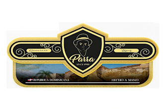 do unique cigar label, cigar logo, cigar band and cigar box design
