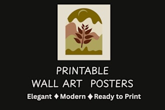 design elegant modern printable wall art posters ready to print