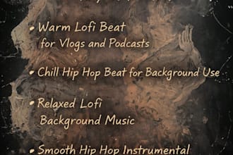 create a background hip hop or lofi music for videos