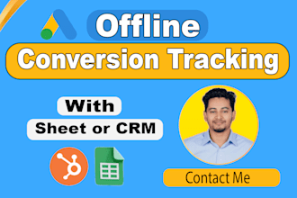 setup google ads offline conversion tracking with CRM, sheets and zapier