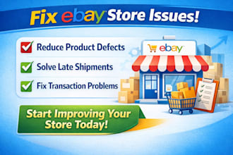 fix your ebay account defects, late shipments, and transactions