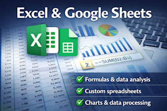 help you with excel or google sheets tasks