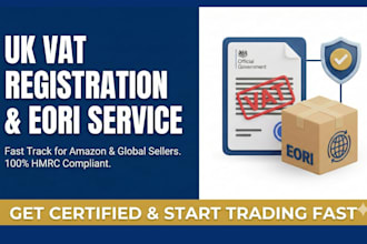 register UK vat number, eori, hmrc for amazon sellers,shopify store