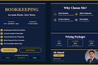 do bookkeeping on xero, quickbooks and sage