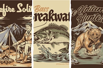 make vintage design t shirt and retro illustration