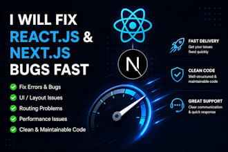 fix frontend bugs in react js and next js website