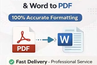 convert PDF to word or word to PDF with accurate formatting
