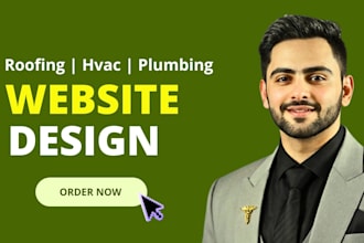 design roofing website, hvac, plumbing website with SEO