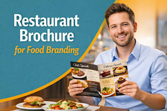 create restaurant brochure for food branding and marketing