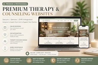 design a secure therapy and counseling website for your private practice