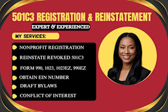 us 501c3 nonprofit registration, reinstate revoked 501c3, form 990 1023 bylaws
