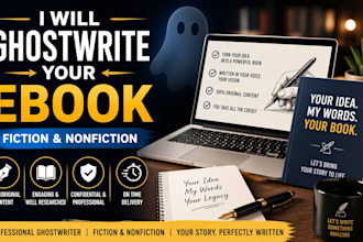 ghostwrite a powerful fiction or nonfiction ebook