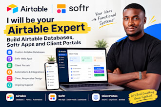 be your airtable expert, build airtable databases, softr apps and client