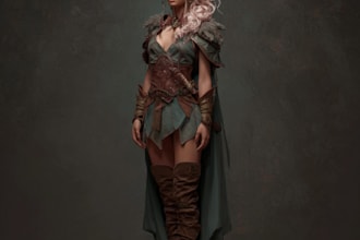 draw a fantasy character ilustration