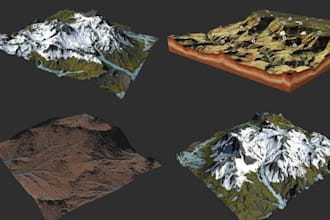 create realistic 3d terrain topographic maps 3d landscapes