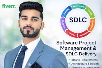 do project management of software project end to end from idea or plan to launch